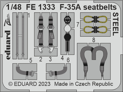 Detailset F35A Lightning II Seatbelts (Tamiya) FE1333