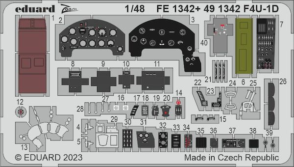 Detailset Vought F4U-1D Corsair Interior (Hobby Boss) FE1342