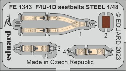 Detailset Vought F4U-1D Corsair Seatbelts (Hobby Boss) FE1343
