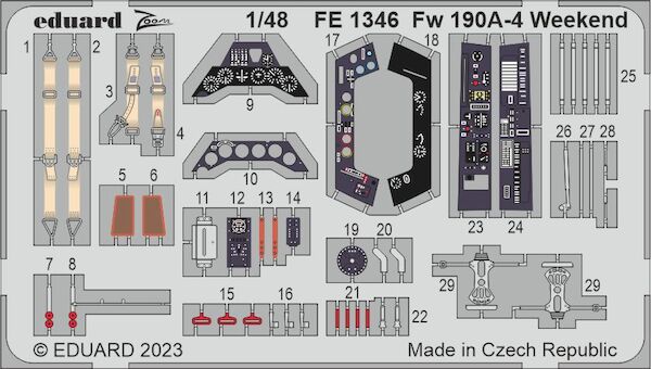 Detailset Focke Wulf FW190A-4 (Eduard Weekend) FE1346