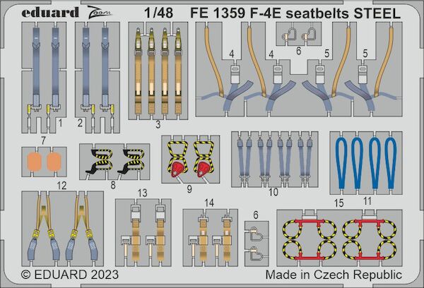 Detailset F4E Phantom II Seatbelts (MENG) FE1359