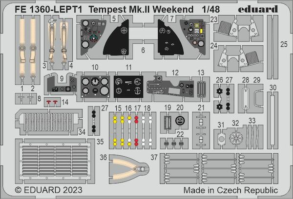 Detailset Hawker Tempest MKII (Eduard-Weekend)  FE1360
