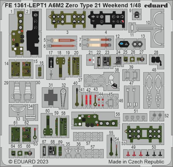 Detailset A6M2 Zero type 21 Eduard-Weekend)  FE1361