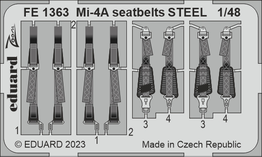 Detailset Mil Mi4A Seatbelts (Trumpeter) FE1363