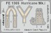 Detailset Hawker Hurricane MKI Seatbelts  (Hobby Boss) FE1365