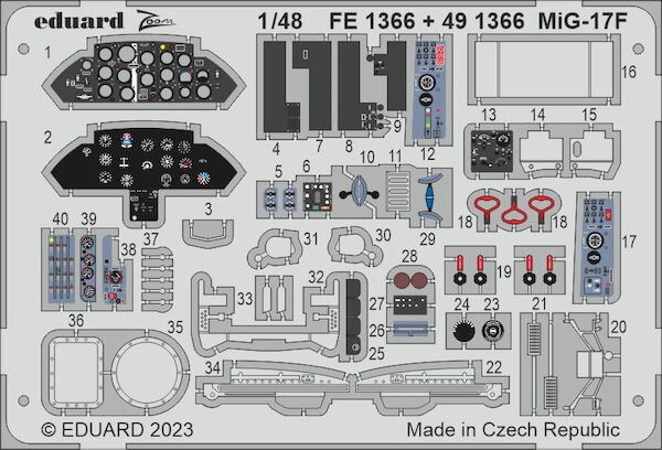 Detailset Mikoyan MiG17F Interior (AMMO) FE1366