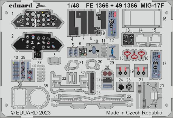 Detailset Mikoyan MiG17F Interior (AMMO)  FE1366