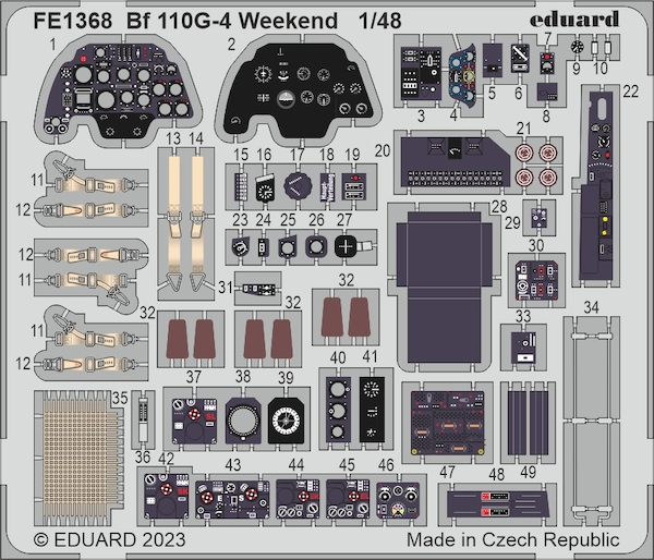 Detailset Messerschmitt BF110G-4 (Eduard-Weekend) FE1368