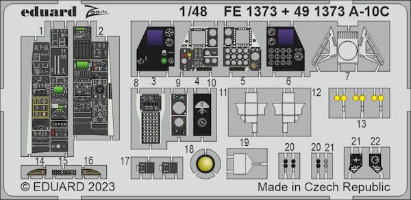 Detailset A10C Thunderbolt II Interior (Academy)  FE1373