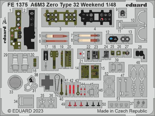 Detailset Mitsubishi A6M3b Zero Type 32 (Eduard) FE1375