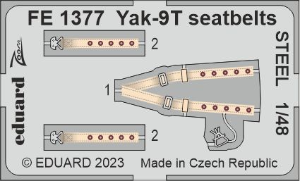 Detailset Yakovlev Yak 9T Seatbelts (Zvezda) fe1377