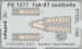 Detailset Yakovlev Yak 9T Seatbelts (Zvezda) fe1377