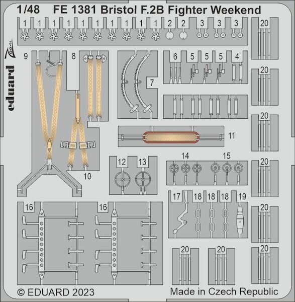 Detailset Bristol F2B Fighter (Eduard Weekend) FE1381