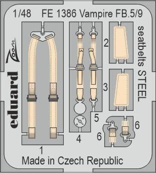 Detailset Vampire FB.5/9 (Airfix) FE1386