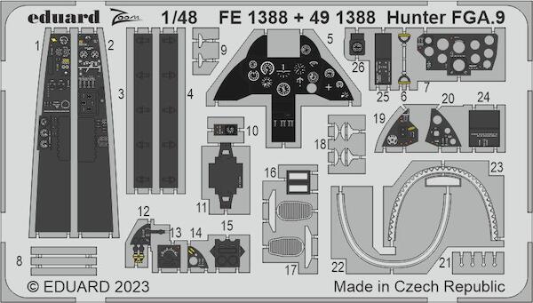 Detailset Hunter FGA.9 (Airfix) FE1388