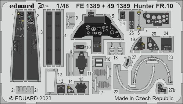 Detailset Hunter FR.10 (Airfix) FE1389