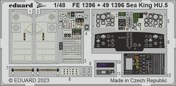 Detailset Sea King  HU5 interior (Airfix)  FE1396