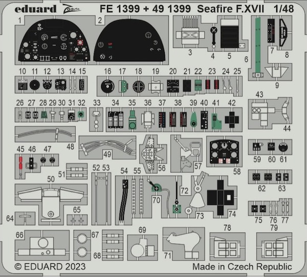 Detailset Seafire F MKXVII Interior (Airfix)  FE1399