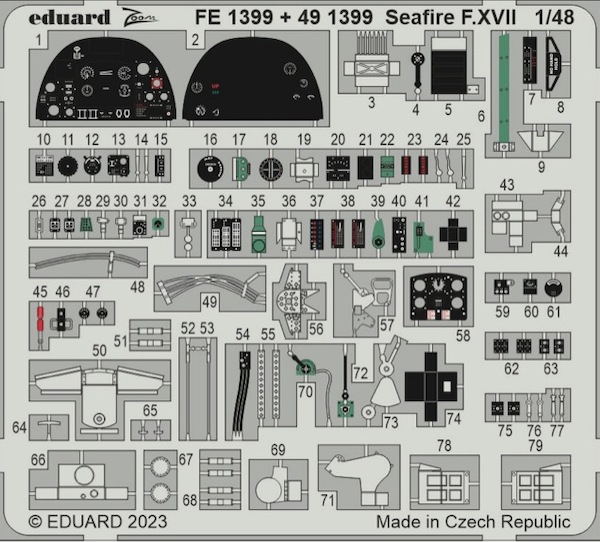 Detailset Seafire F MKXVII Interior (Airfix) FE1399