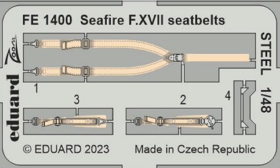 Detailset Seafire F MKXVII Seatbelts (Airfix)  FE1400