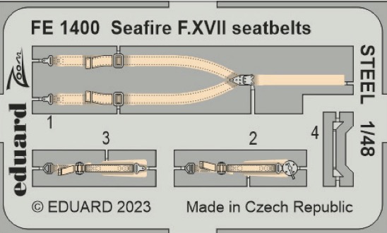 Detailset Seafire F MKXVII Seatbelts (Airfix) FE1400