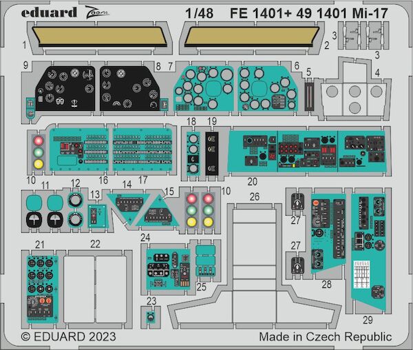 Detailset Mil Mi17 Hip Interior (Trumpeter) FE1401