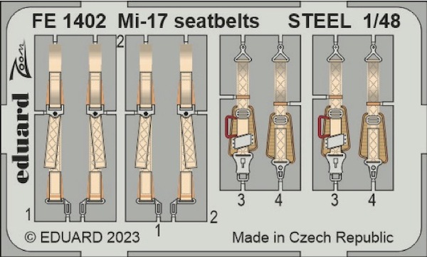 Detailset Mil Mi17 Hip Seatbelts (Trumpeter)  FE1402