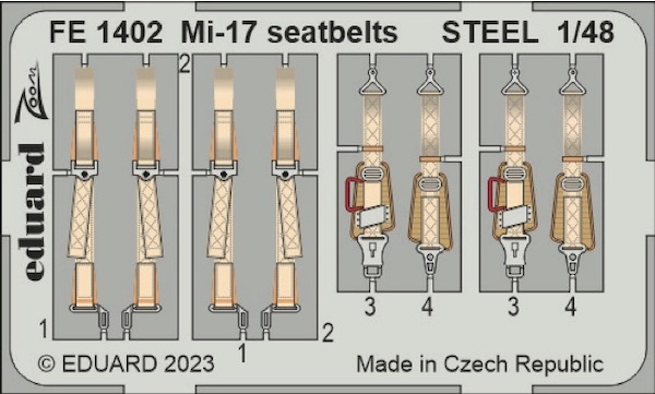 Detailset Mil Mi17 Hip Seatbelts (Trumpeter) FE1402