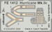 Detailset Hawker Hurricane MKIIc Seatbelts - steel- (Hobby Boss) FE1412