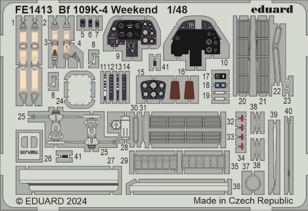 Detailset Messerschmitt BF109K-4 Weekend (Eduard) FE1413