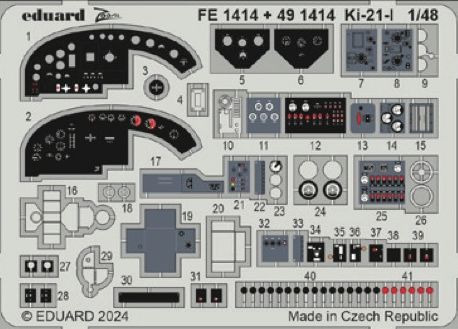 Detailset Nakajima Ki21-I "Sally" Interior (ICM) FE1414
