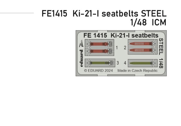 Detailset Nakajima Ki21-I "Sally" Seatbelts (ICM) FE1415