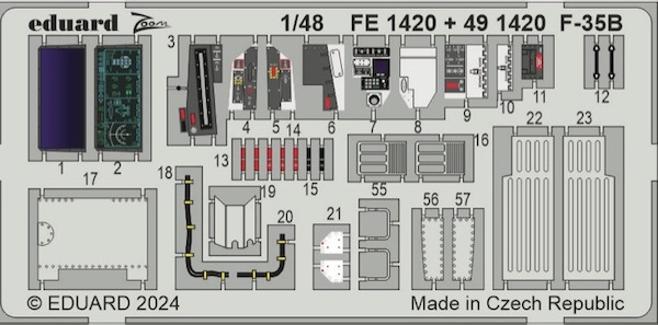 Detailset F35B Lightning II Interior Tamiya) fe1420
