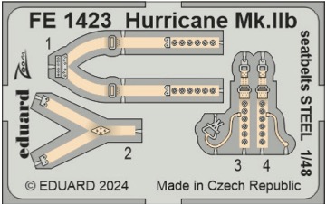 Detailset Hawker Hurricane MKIIb seatbelts  (Arma Hobby)  FE1423