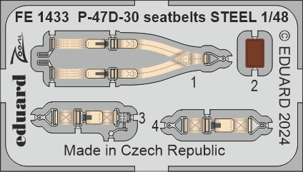 Detailset Republic P47D-30 Thunderbolt Seastbelts (MiniArt) FE1433