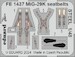 Detailset Mikoyan MiG29K Fulcrum Seatbelts (Hobby Boss) FE1437