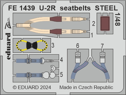 Detailset Lockheed U2R Dragon Seatbelts (Hobby Boss) FE1439