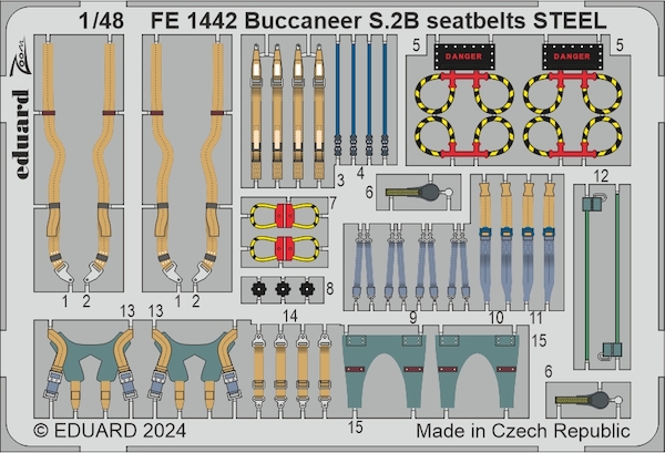 Detailset Blackburn Buccaneer S.2B - Seatbelts (Airfix) FE1442