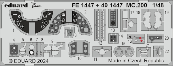 Detailset Macchi MC200 Saeta Interior (Italeri) FE1447