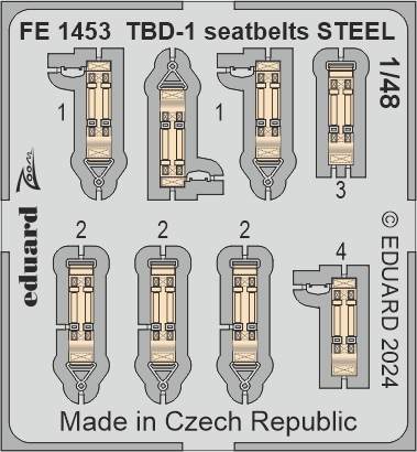 Detailset TBD-1 Devastator Seatbelts (Hobby Boss)  FE1453