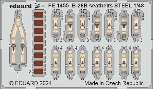 Detailset B26B Marauder Seatbelts (ICM) FE1455