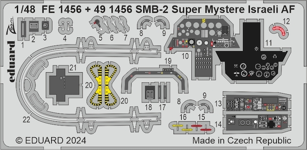 Detailset SMB-2 Super Mystere Israeli AF Interior (Special Hobby)  FE1456