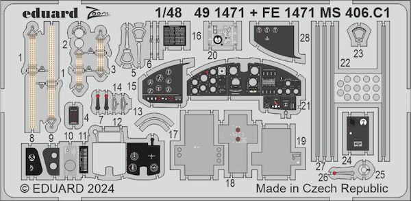 Detailset Morane Saulnier MS406 C.1 Interior (Dora Wings) FE1471