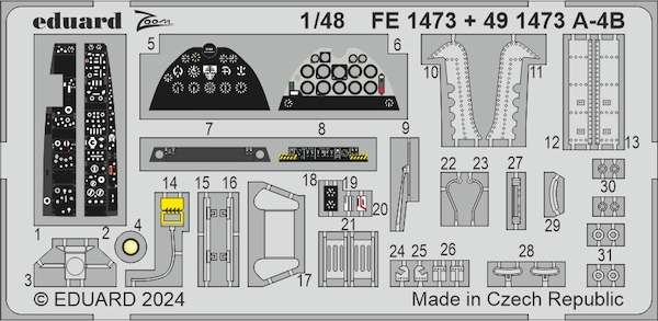 Detailset Douglas A4B Skyhawk Interior (Hasegawa/Hobby 2000) FE1473