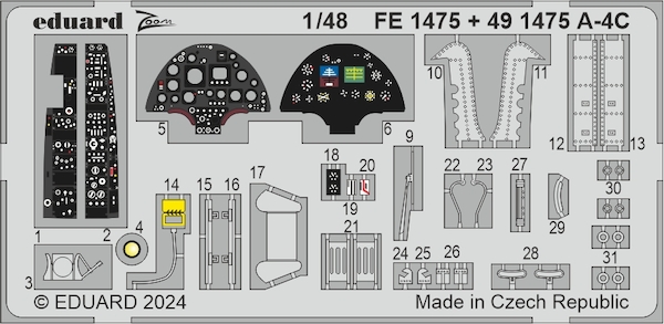Detailset Douglas A4C Skyhawk Interior (Hasegawa/Hobby 2000) FE1475