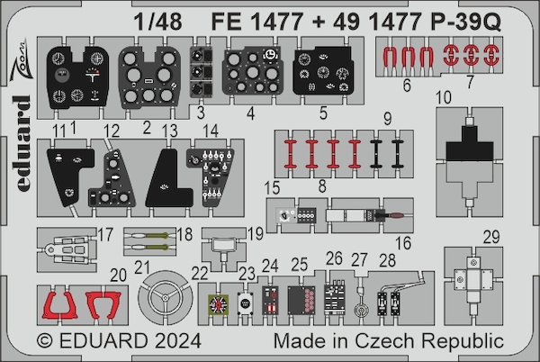 Detailset P39Q Airacobra Interior (Arma Hobby) FE1477