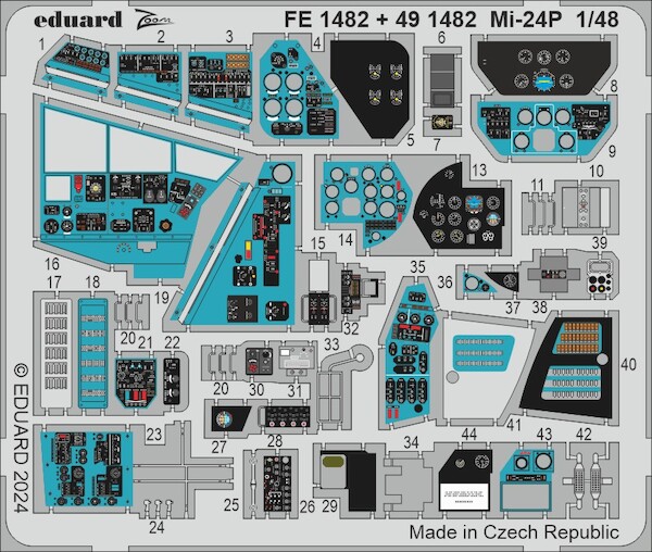 Detailset Mil Mi24P Hind interior (Trumpeter) FE1482