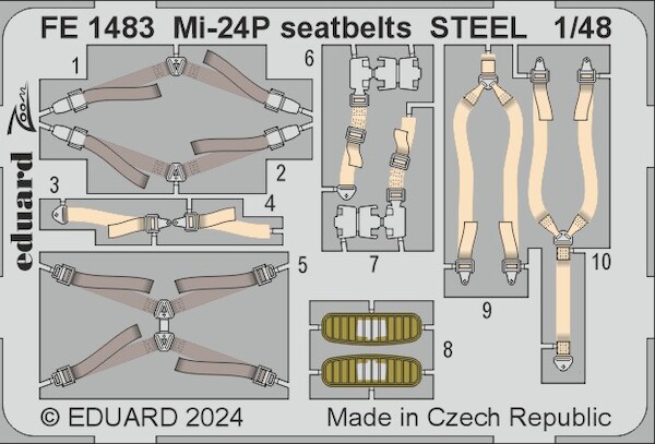 Detailset  Mil Mi24P Hind Seatbelts (Trumpeter)  FE1483