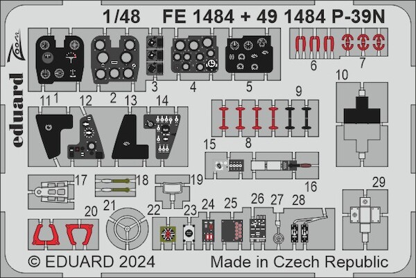 Detailset P39N Airacobra Interior (Arma Hobby) FE1484