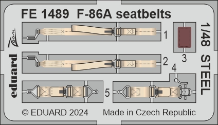 Detailset F86A Sabre Seatbelts (Clearprop) FE1489